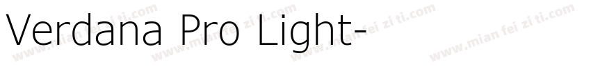 Verdana Pro Light字体转换